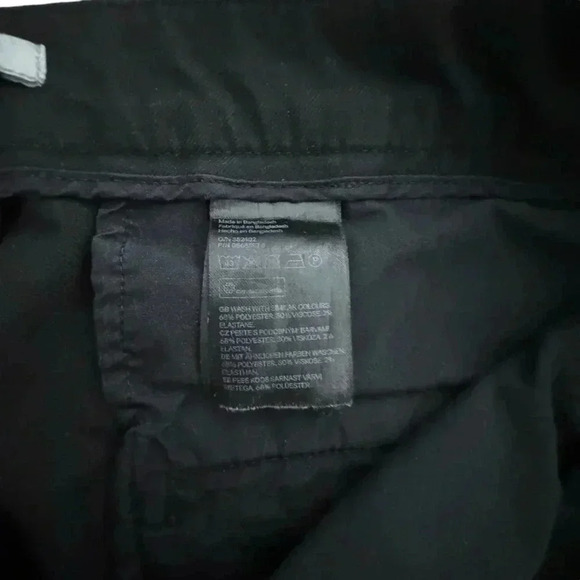 Black Ankle Length Straight Leg Stretch Pants Size 6 Small High Waisted Work - Picture 15 of 15